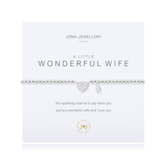 A LITTLE 'WONDERFUL WIFE' SILVER BRACELET