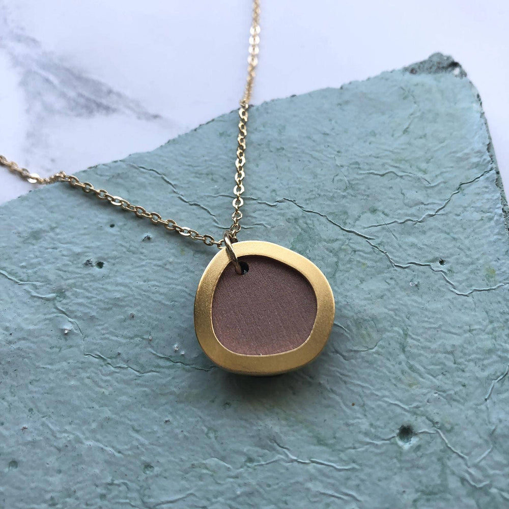 COLOURED/GOLD CIRCLE PENDANT