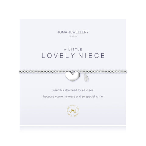 A LITTLE 'LOVELY NIECE' SILVER BRACELET