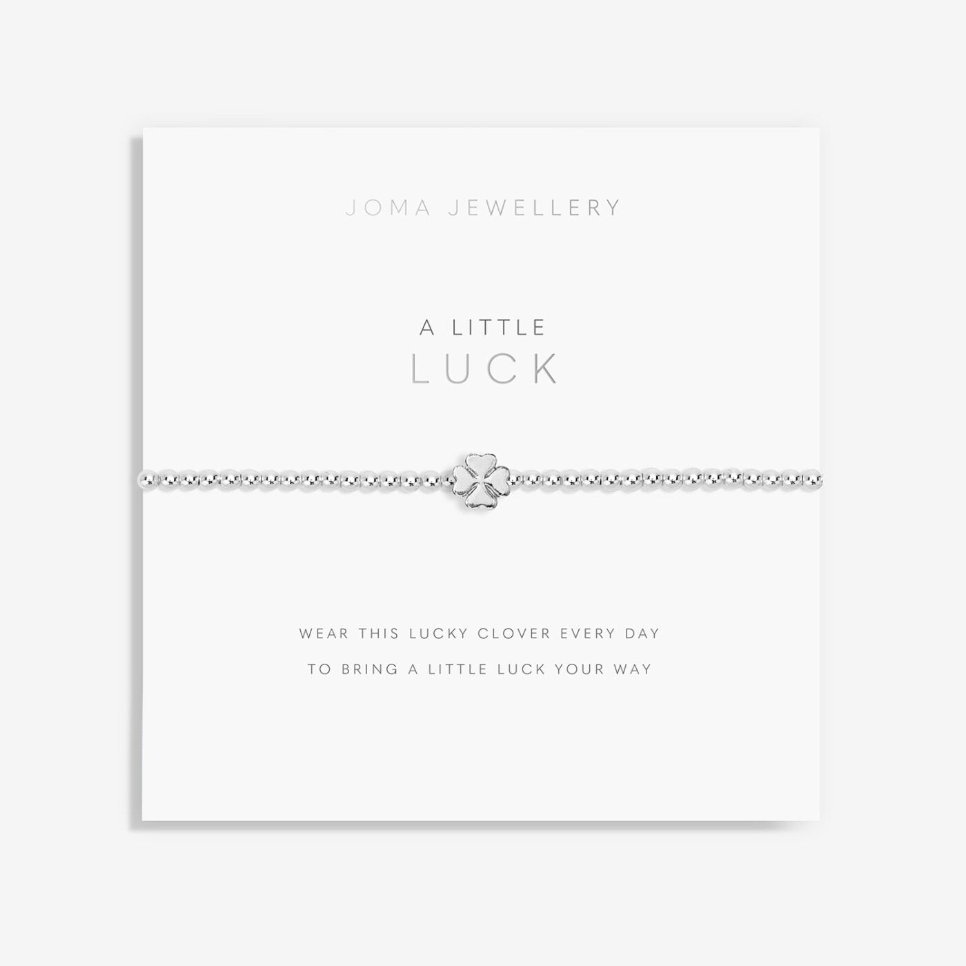 A LITTLE 'LUCK' SILVER BRACELET