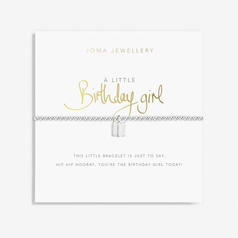A LITTLE 'BIRTHDAY GIRL' SILVER BRACELET