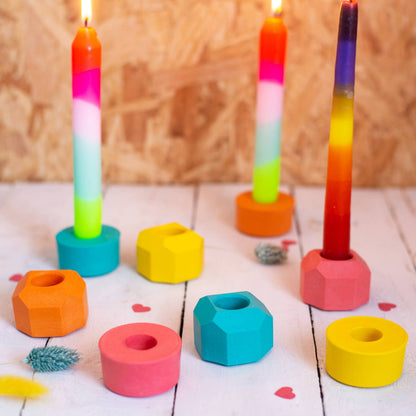 SUMMER BRIGHTS ROUND CANDLE HOLDER