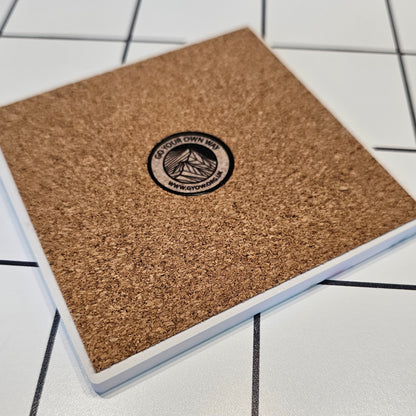 CARNOUSTIE MAP SQUARE COASTER