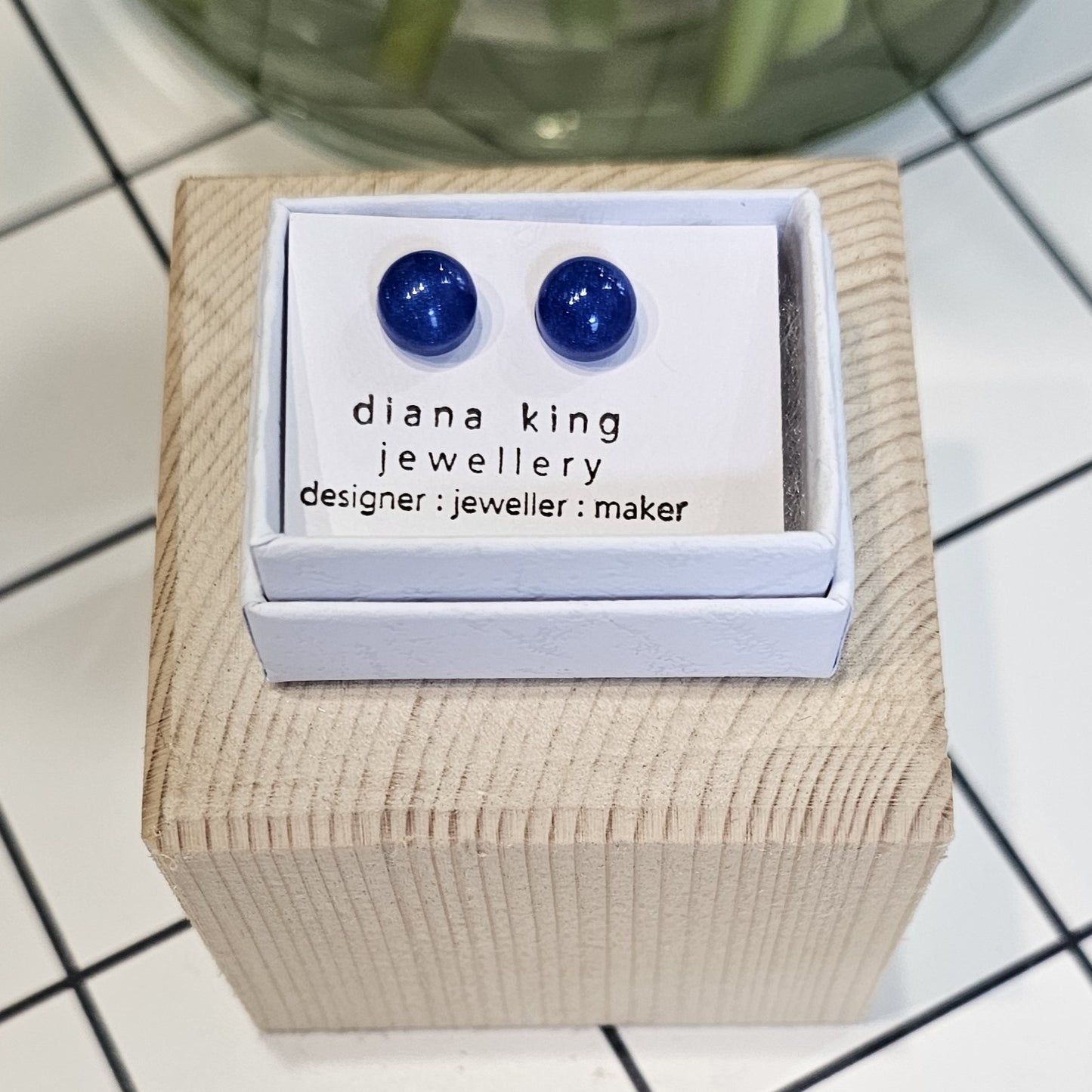DARK BLUE DOME STUDS