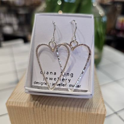 LARGE DANGLE HEART EARRINGS