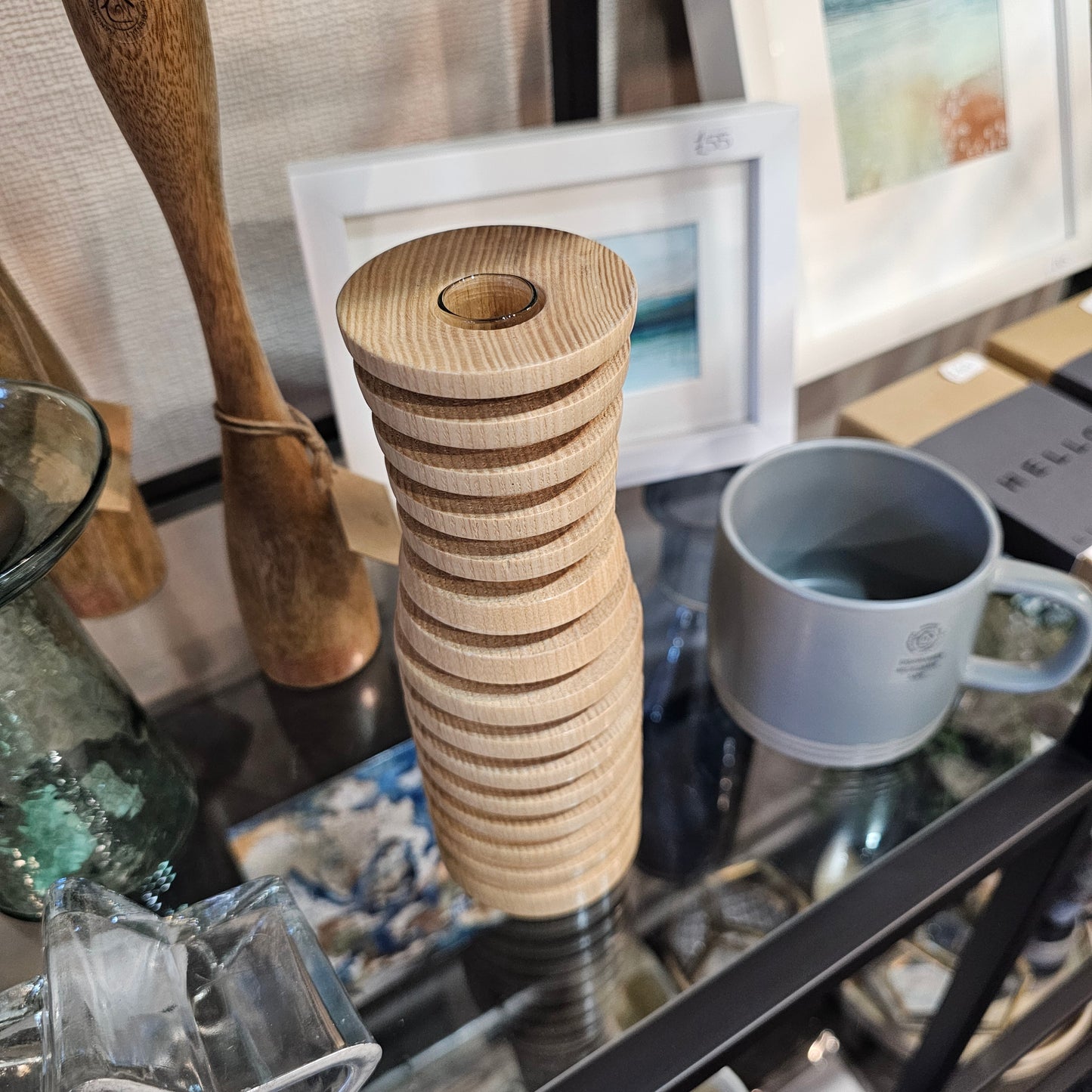 WOODEN VASES