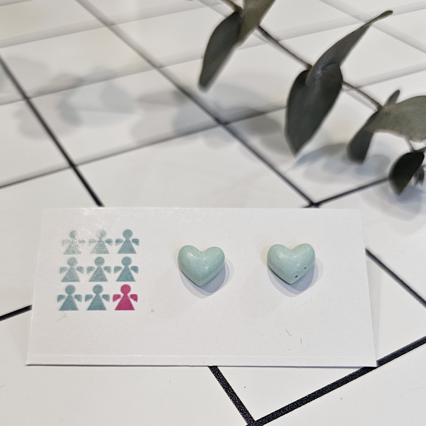ZERO WASTE HEART STUDS