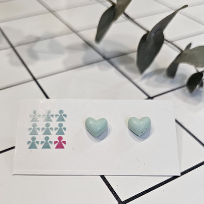 ZERO WASTE HEART STUDS