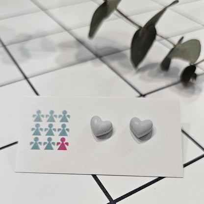 ZERO WASTE HEART STUDS