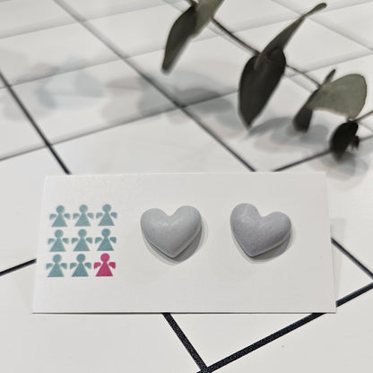 ZERO WASTE HEART STUDS