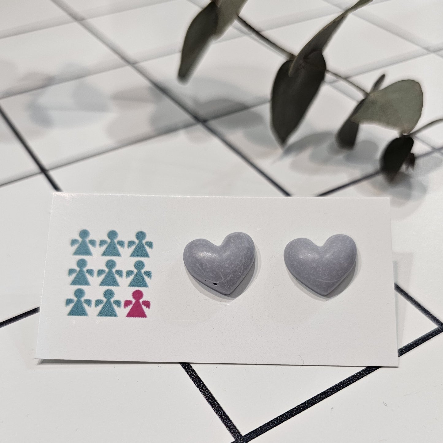ZERO WASTE HEART STUDS