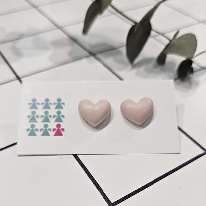 ZERO WASTE HEART STUDS