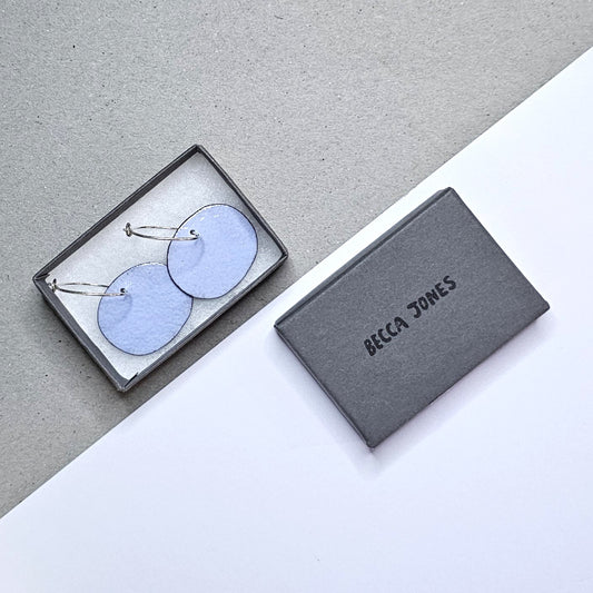 ENAMEL HOOP - PALE BLUE