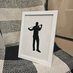 FRAMED GOLFER PICTURE