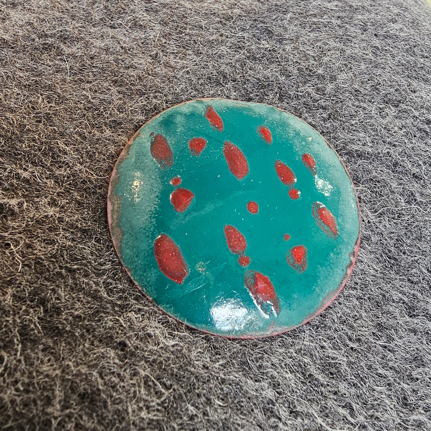 ENAMEL BROOCHES