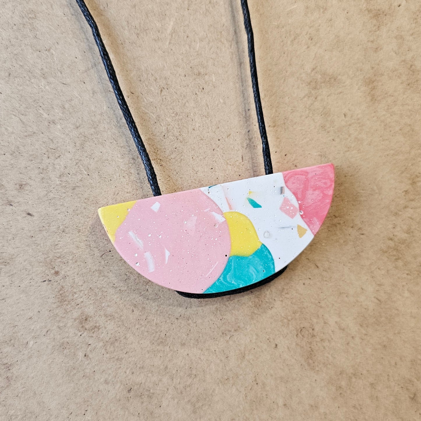 TERRAZZO SEMI CIRCLE NECKLACE