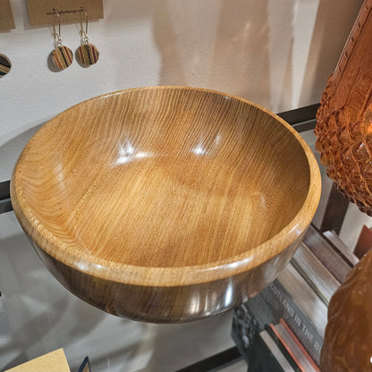 Beautifully handcrafted wooden bowl with unique grain and character