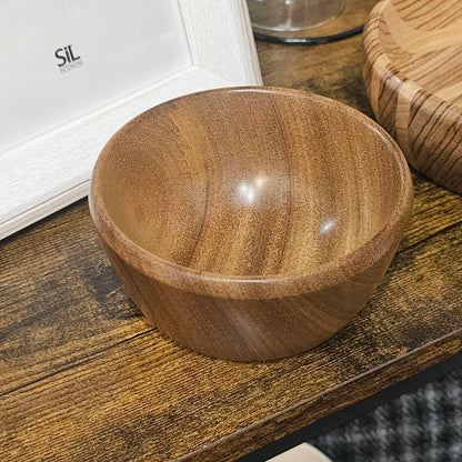 Beautifully handcrafted wooden bowl with unique grain and character
