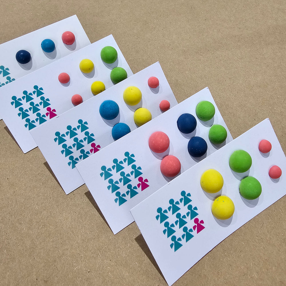 ZERO WASTE TRIO OF JESMONITE STUDS