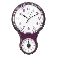PURPLE WALL CLOCK WITH TIMER