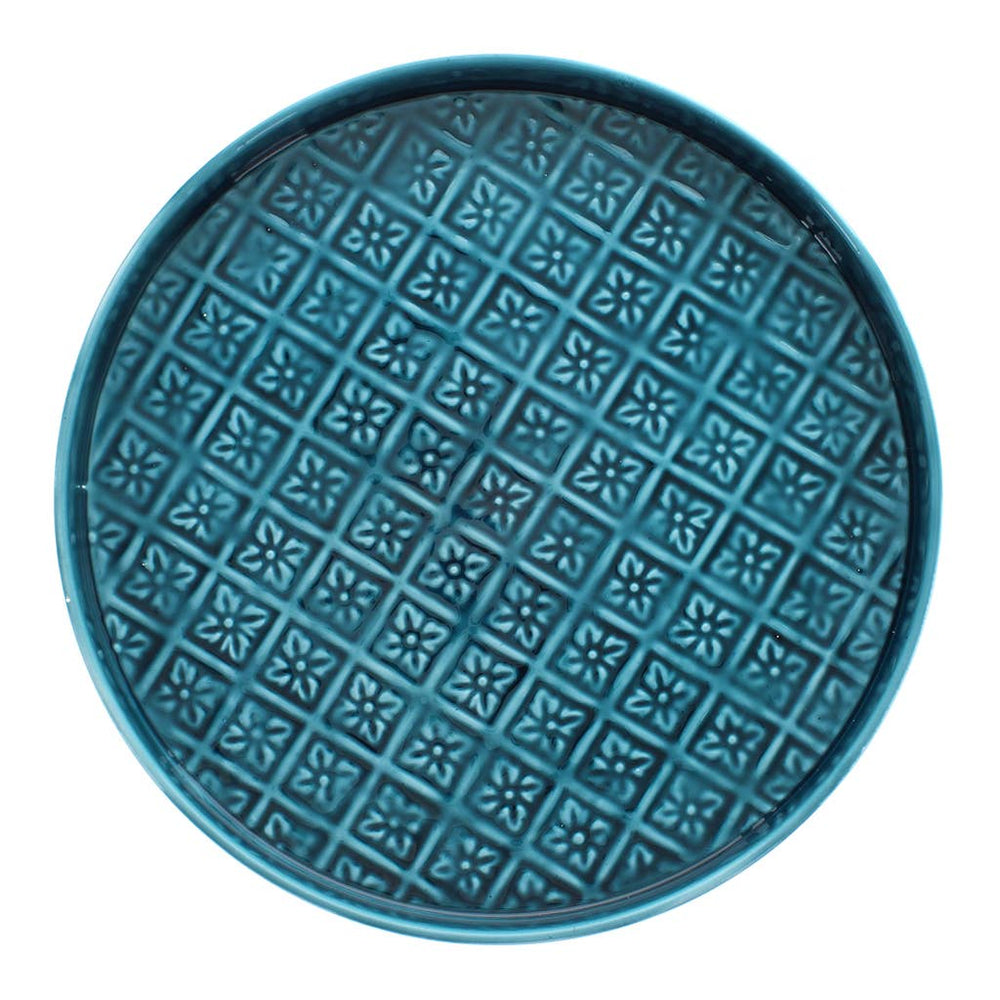 ROUND ENAMEL 30CM TRINKET TRAY