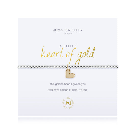 A LITTLE 'HEART OF GOLD' SILVER BRACELET