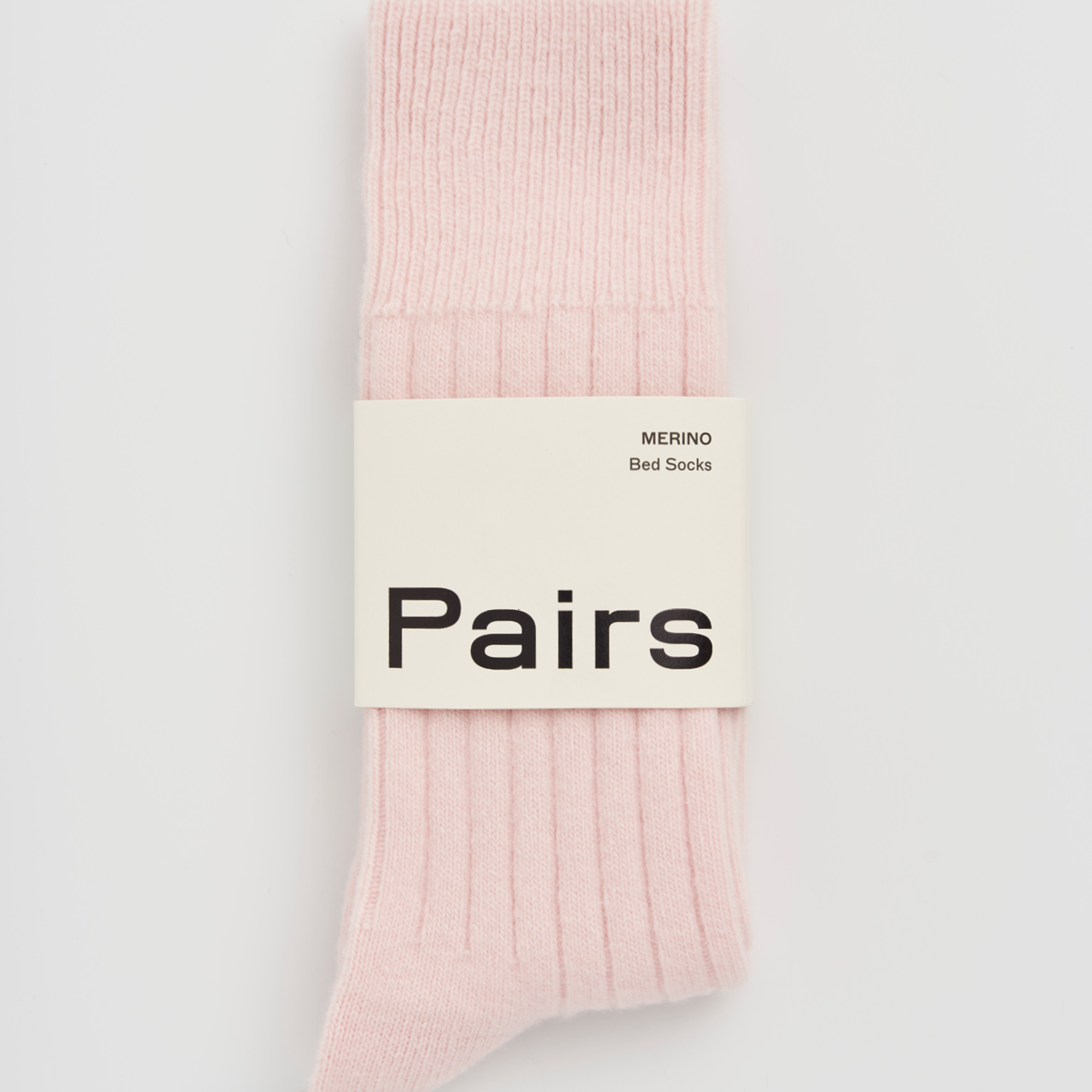 Frosting Pink pair of PAIRS Scotland Merino bed socks