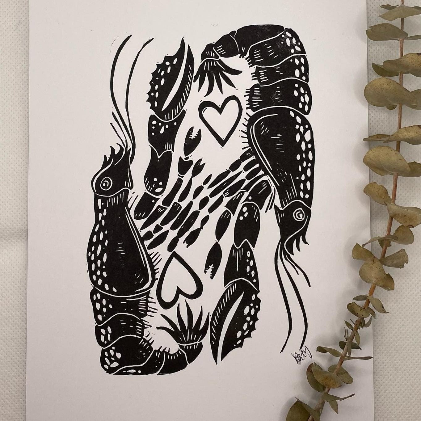 HE'S HER LOBSTER PRINT