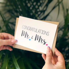 CONGRATULATIONS MR AND MRS WEDDING CARD