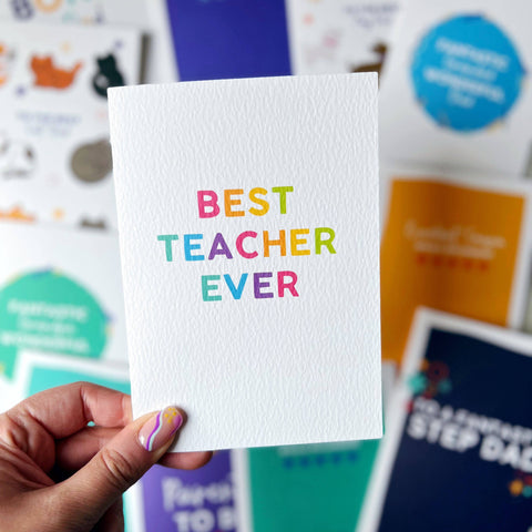 BEST TEACHER EVER CARD