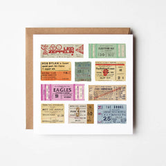 GIG TICKET GREETINGS CARD