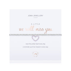 A LITTLE 'WE WILL MISS YOU' SILVER BRACELET