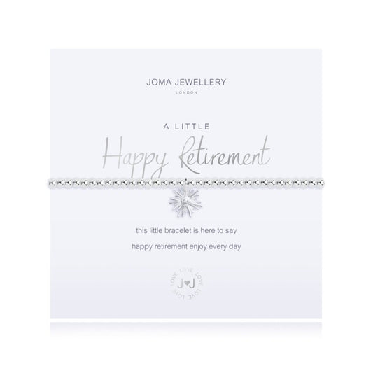 A LITTLE 'HAPPY RETIREMENT' SILVER BRACELET
