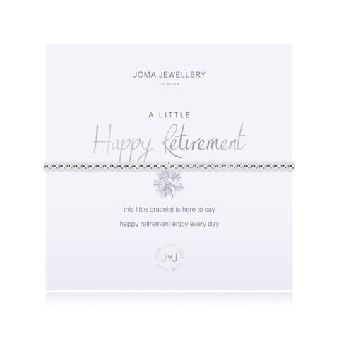 A LITTLE 'HAPPY RETIREMENT' SILVER BRACELET