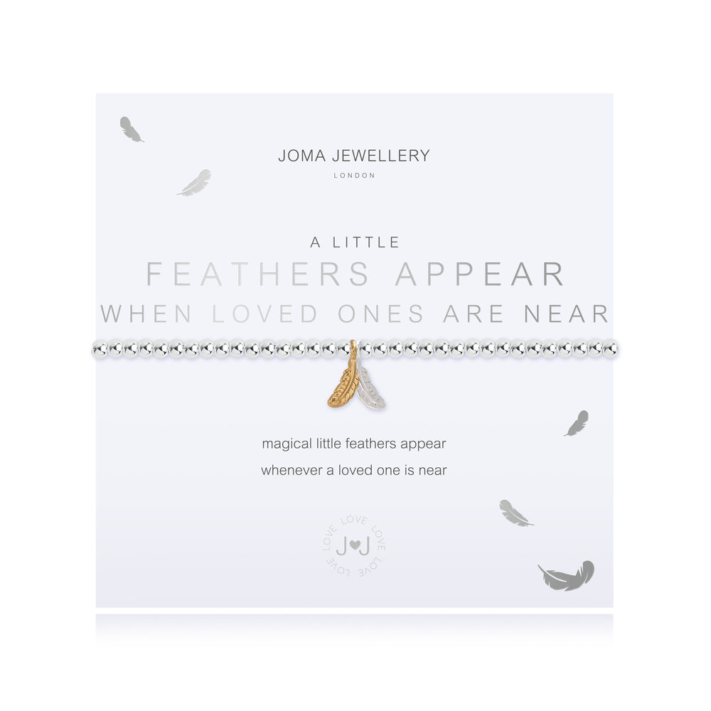 A LITTLE 'FEATHERS APPEAR' SILVER BRACELET