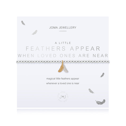 A LITTLE 'FEATHERS APPEAR' SILVER BRACELET