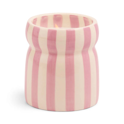 CABANA STRIPED CERAMIC CANDLES