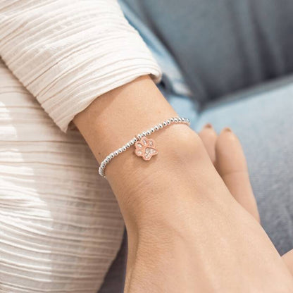 A LITTLE 'LOVE HAS FOUR PAWS' SILVER BRACELET
