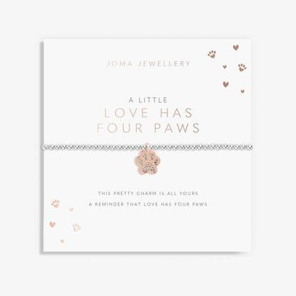 A LITTLE 'LOVE HAS FOUR PAWS' SILVER BRACELET