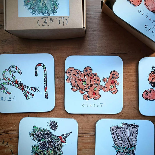 YULETIDE COASTER SET