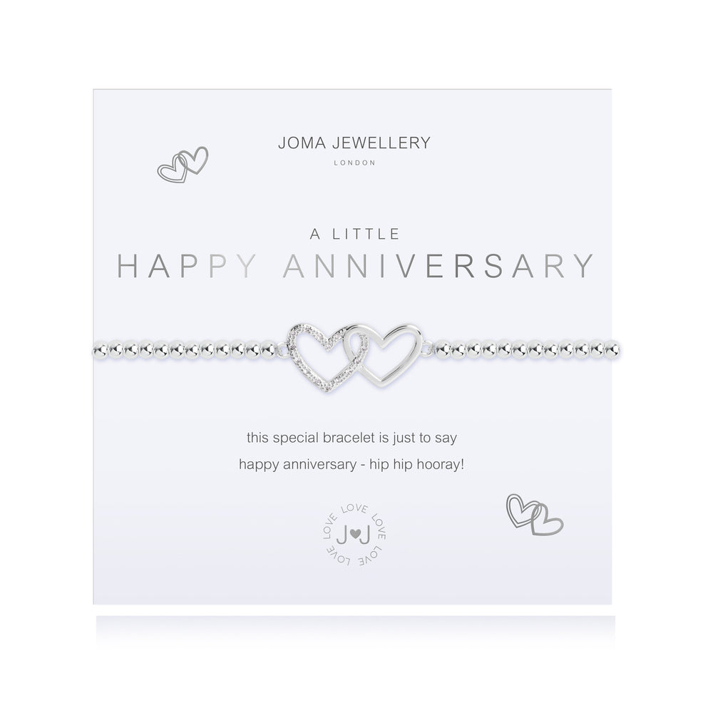 A LITTLE 'HAPPY ANNIVERSARY' SILVER BRACELET