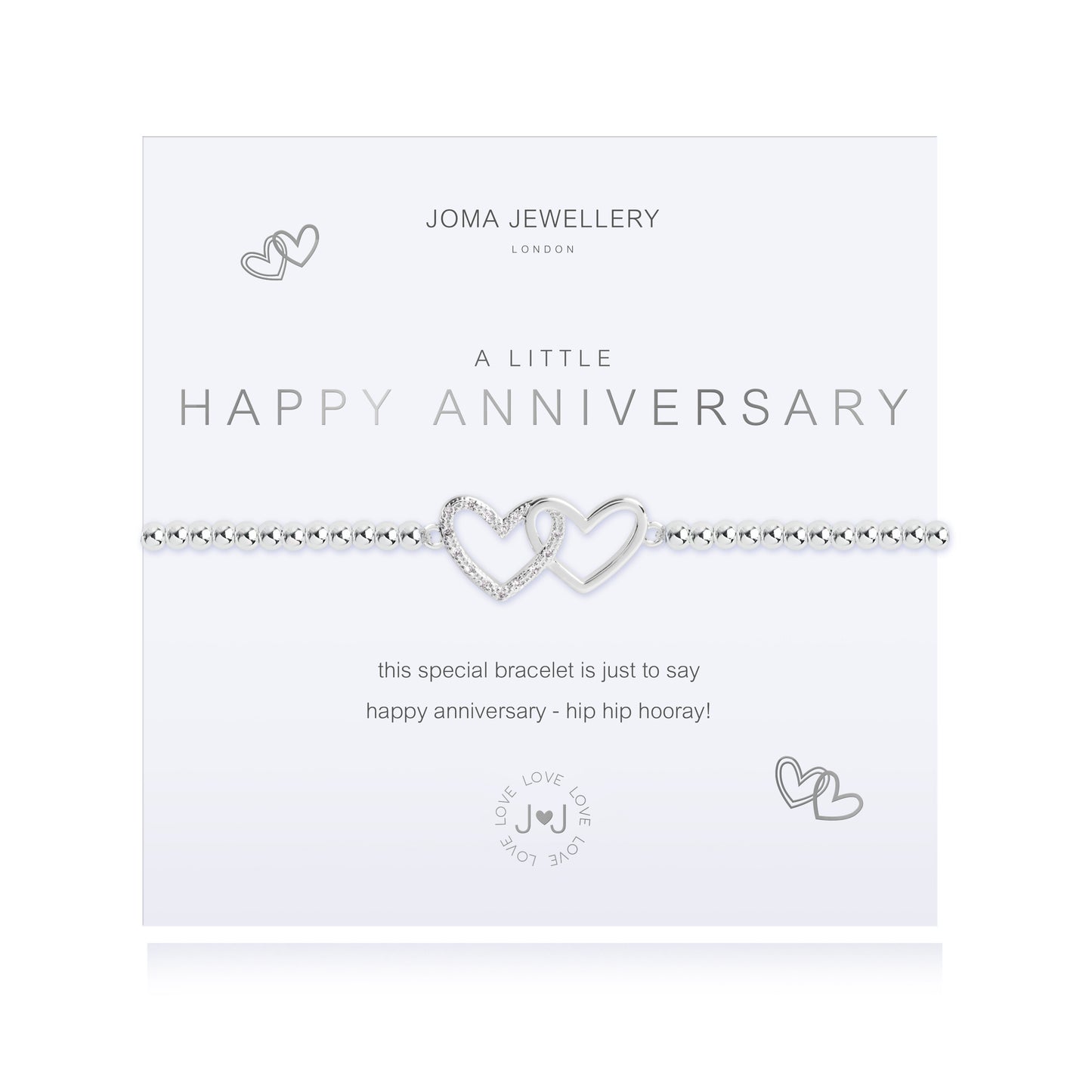 A LITTLE 'HAPPY ANNIVERSARY' SILVER BRACELET