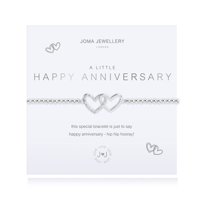 A LITTLE 'HAPPY ANNIVERSARY' SILVER BRACELET