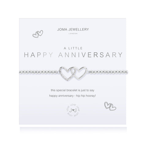 A LITTLE 'HAPPY ANNIVERSARY' SILVER BRACELET
