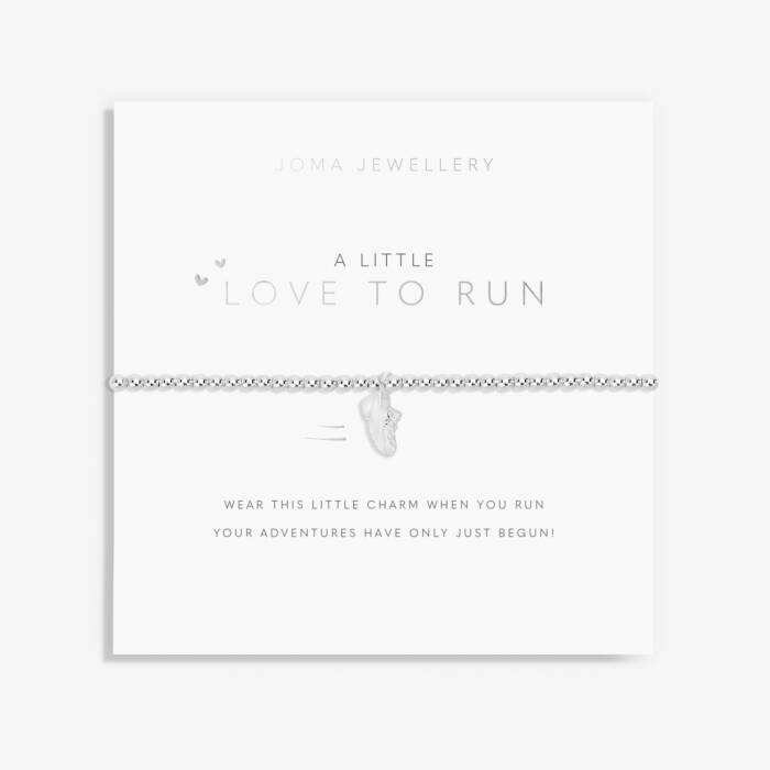 A LITTLE 'LOVE TO RUN' SILVER BRACELET