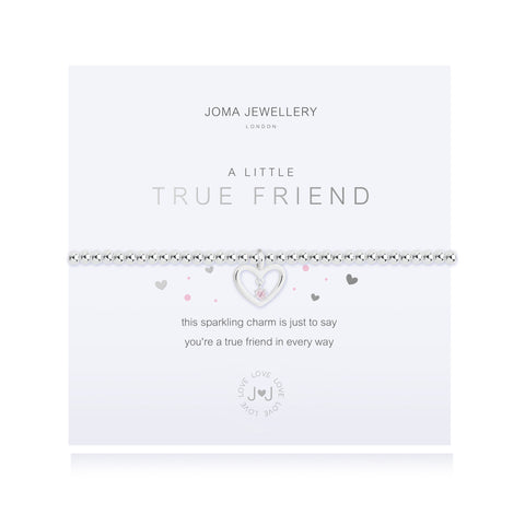 A LITTLE 'TRUE FRIEND' SILVER BRACELET