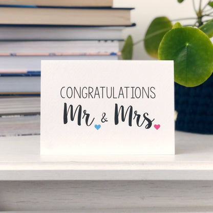 CONGRATULATIONS MR AND MRS WEDDING CARD