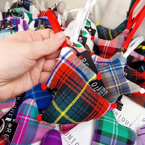 TARTAN CHRISTMAS TREE DECORATION