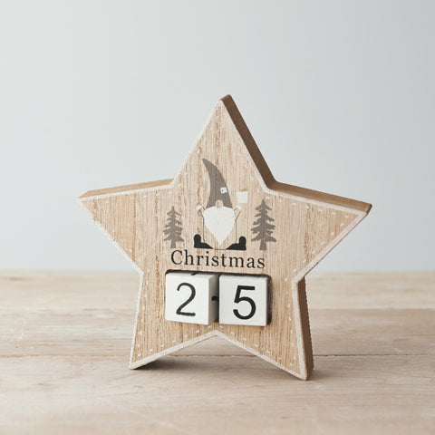 CHRISTMAS COUNTDOWN STAR BLOCK