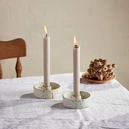 STONE SPECKLE CANDLE HOLDER